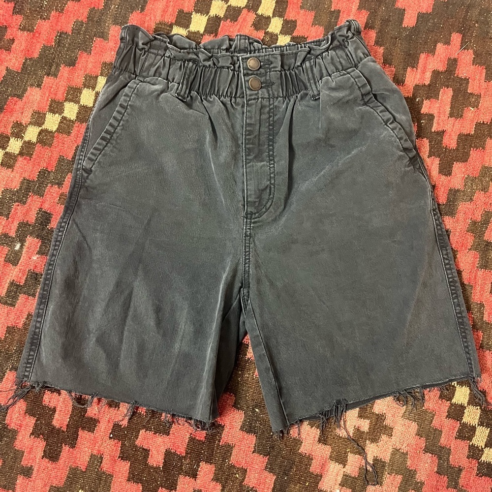 Universal Thread High-Waist Charcoal Paperbag Shorts